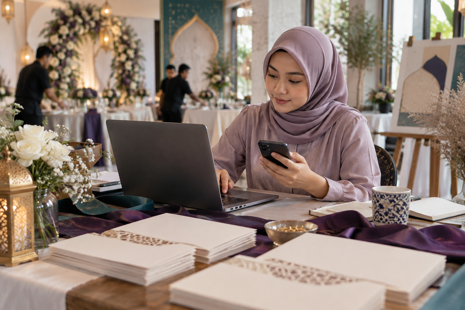 Peserta menerima reminder undangan event pada ponsel